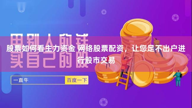 股票如何看主力资金 网络股票配资，让您足不出户进行股市交易
