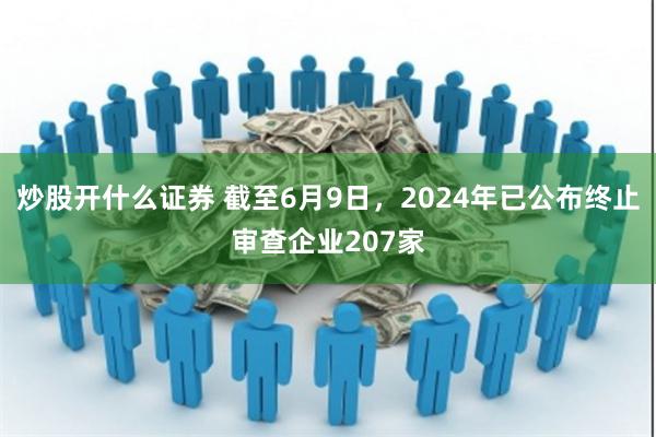 炒股开什么证券 截至6月9日，2024年已公布终止审查企业207家
