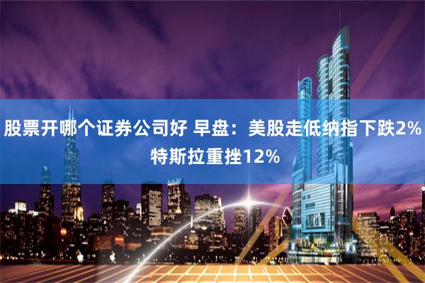 股票开哪个证券公司好 早盘：美股走低纳指下跌2% 特斯拉重挫12%