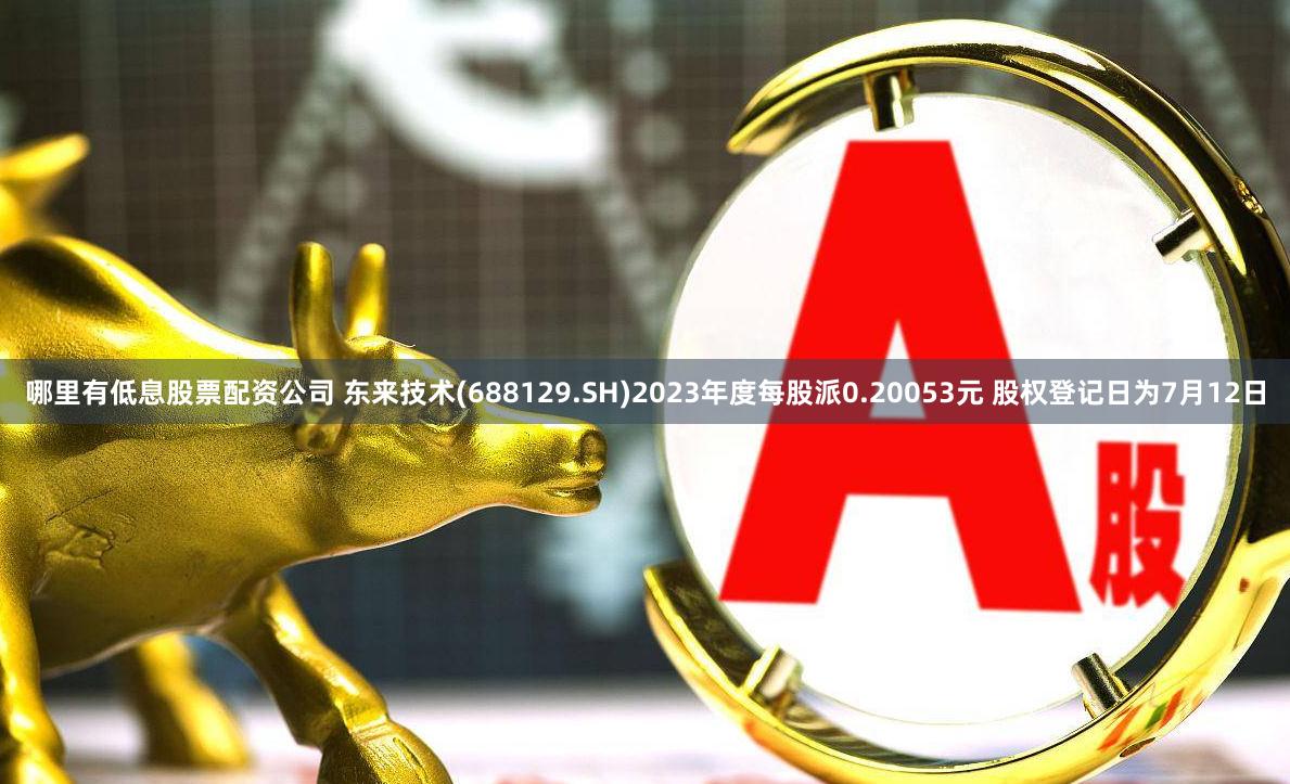 哪里有低息股票配资公司 东来技术(688129.SH)2023年度每股派0.20053元 股权登记日为7月12日